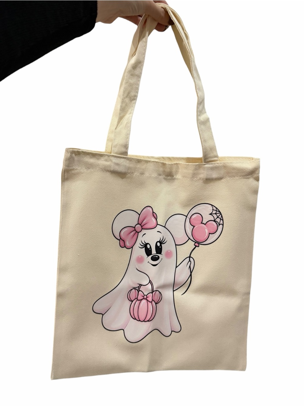 NWOT - Unbranded Minnie pink and white Ghost tote bag